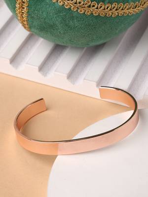 Men rose gold stainless steel cuff bracelet 1