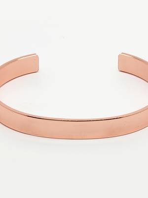 Men rose gold stainless steel cuff bracelet 5