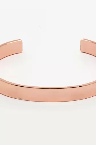 Men rose gold stainless steel cuff bracelet