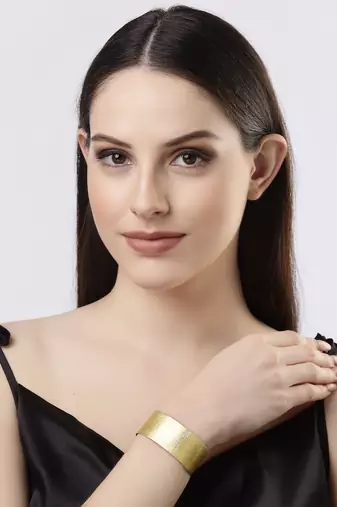 Women's gold-plated western cuff bracelet