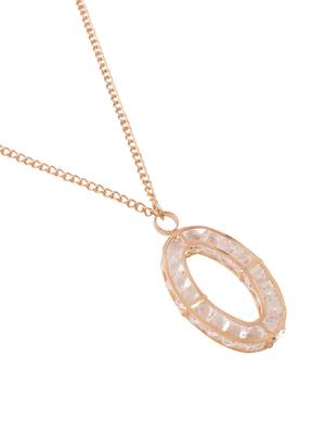 Women's gold plated oxidised chain with pendant 3