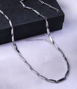 Men rhodium-plated stainless steel bohemian chain
