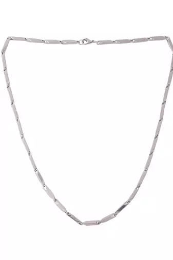 Men rhodium-plated stainless steel bohemian chain