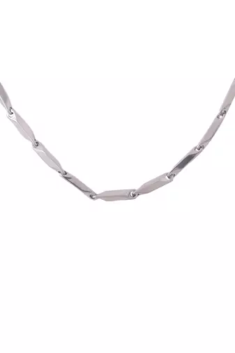 Men rhodium-plated stainless steel bohemian chain