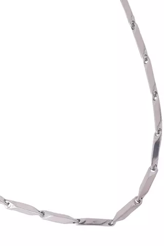 Men rhodium-plated stainless steel bohemian chain