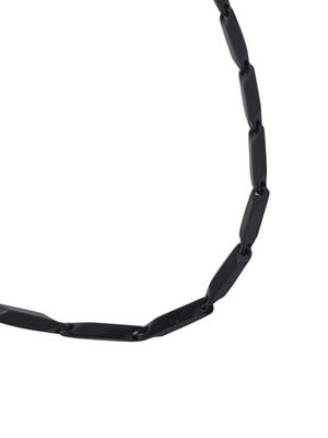 Men black -toned stainless steel rhodium plated chain 3