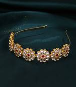 Women embellished kundan studded hairband