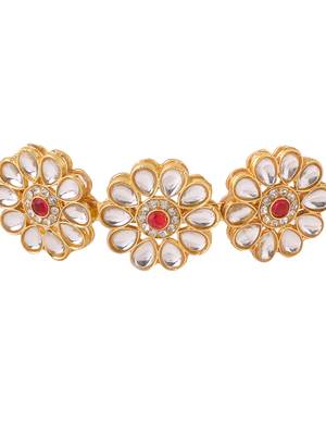 Women embellished kundan studded hairband 3