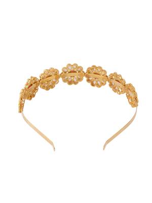 Women embellished kundan studded hairband 4