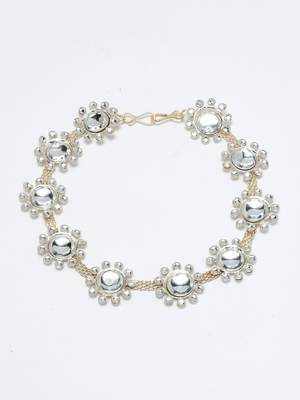 Women's silver-plated traditional trending matha patti 3