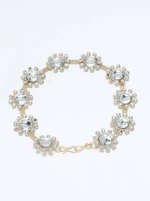 Women's silver-plated traditional trending matha patti 4