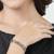 Women american diamond rhodium-plated link bracelet