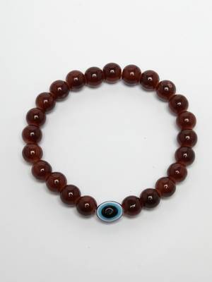 Unisex set of 7 crystals beaded evil eye elasticated bracelet 3