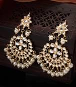 Women artificial stones studded jhumka earrings