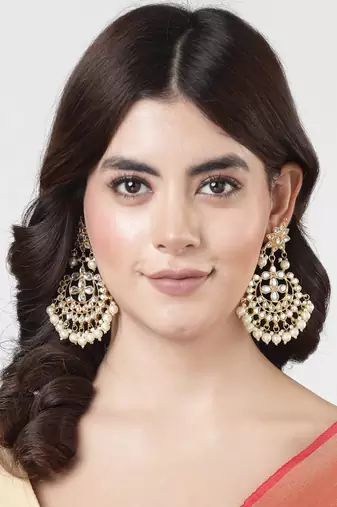 Women artificial stones studded jhumka earrings