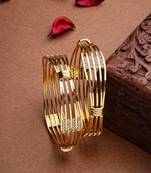 Women set of 2 gold plated studded bangles