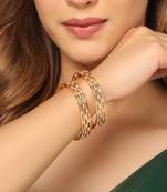 Women set of 2 gold-plated traditional bangles