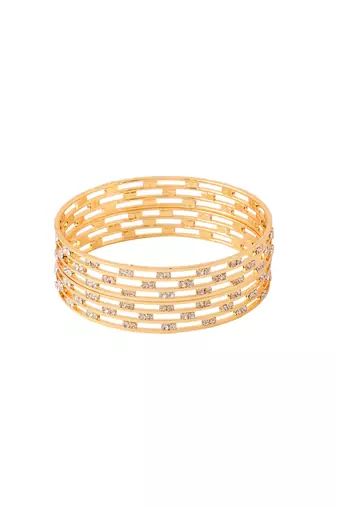 Women set of 2 gold-plated traditional bangles