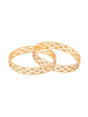 Women set of 2 gold-plated traditional bangles 4