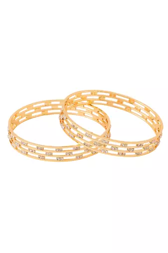 Women set of 2 gold-plated traditional bangles