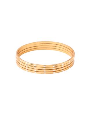 Women's set of 4 gold-plated traditional bangles 3