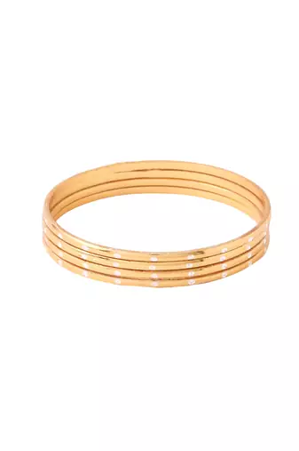 Women's set of 4 gold-plated traditional bangles