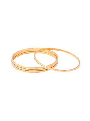 Women's set of 4 gold-plated traditional bangles 4