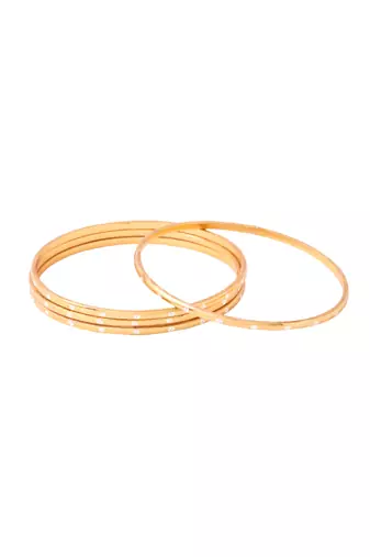 Women's set of 4 gold-plated traditional bangles