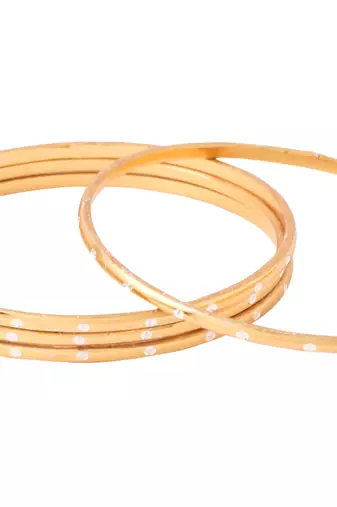 Women's set of 4 gold-plated traditional bangles