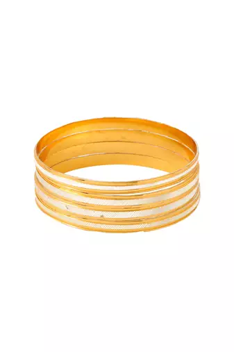 set of 4 gold plated traditional bangles
