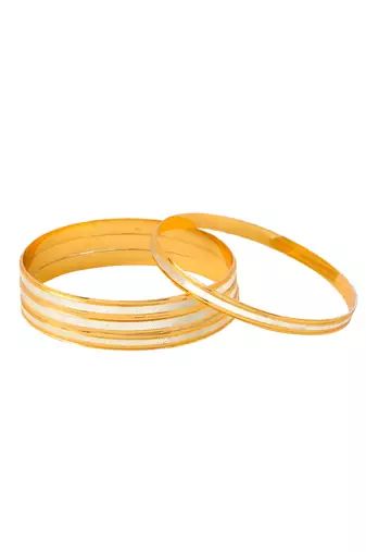 set of 4 gold plated traditional bangles