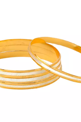 set of 4 gold plated traditional bangles