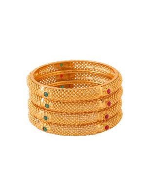 Women's set of 2 gold-plated traditional bangles 3