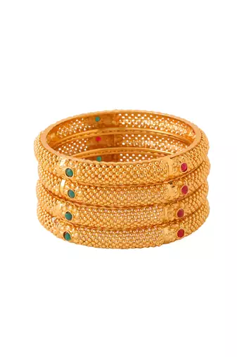Women's set of 2 gold-plated traditional bangles