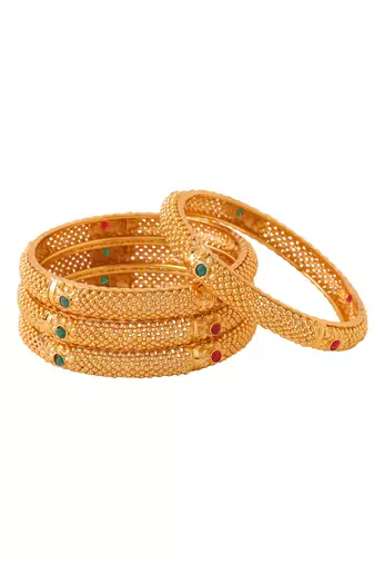 Women's set of 2 gold-plated traditional bangles