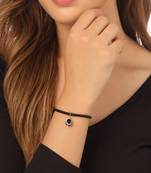 Women black evil eye adjustable bracelet