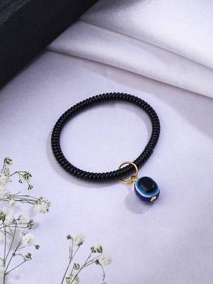 Women black evil eye adjustable bracelet 2