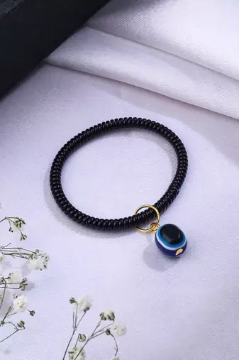 Women black evil eye adjustable bracelet