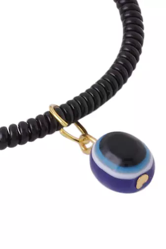 Women black evil eye adjustable bracelet