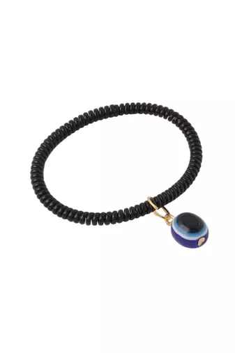 Women black evil eye adjustable bracelet