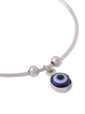 Women silver evil eye adjustable bracelet 3