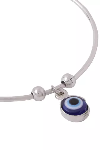 Women silver evil eye adjustable bracelet