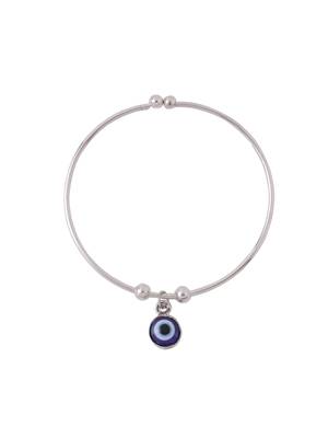 Women silver evil eye adjustable bracelet 4