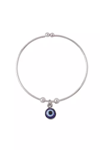 Women silver evil eye adjustable bracelet