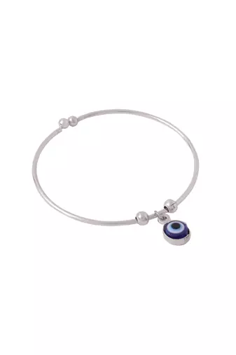 Women silver evil eye adjustable bracelet