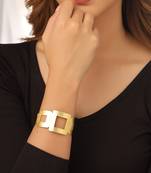 Women gold plated adjustable kada bracelet