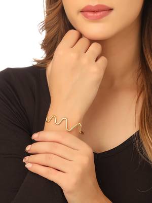 Women gold plated adjustable kada bracelet 2