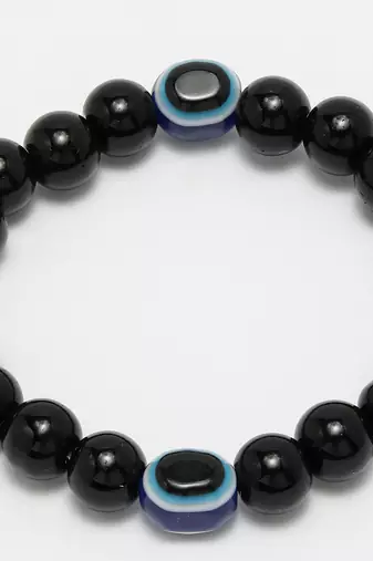 Unisex evil eye beaded adjustable bracelet
