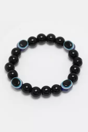 Unisex evil eye beaded adjustable bracelet