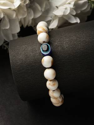 Unisex marble evil eye adjustable bracelet 1